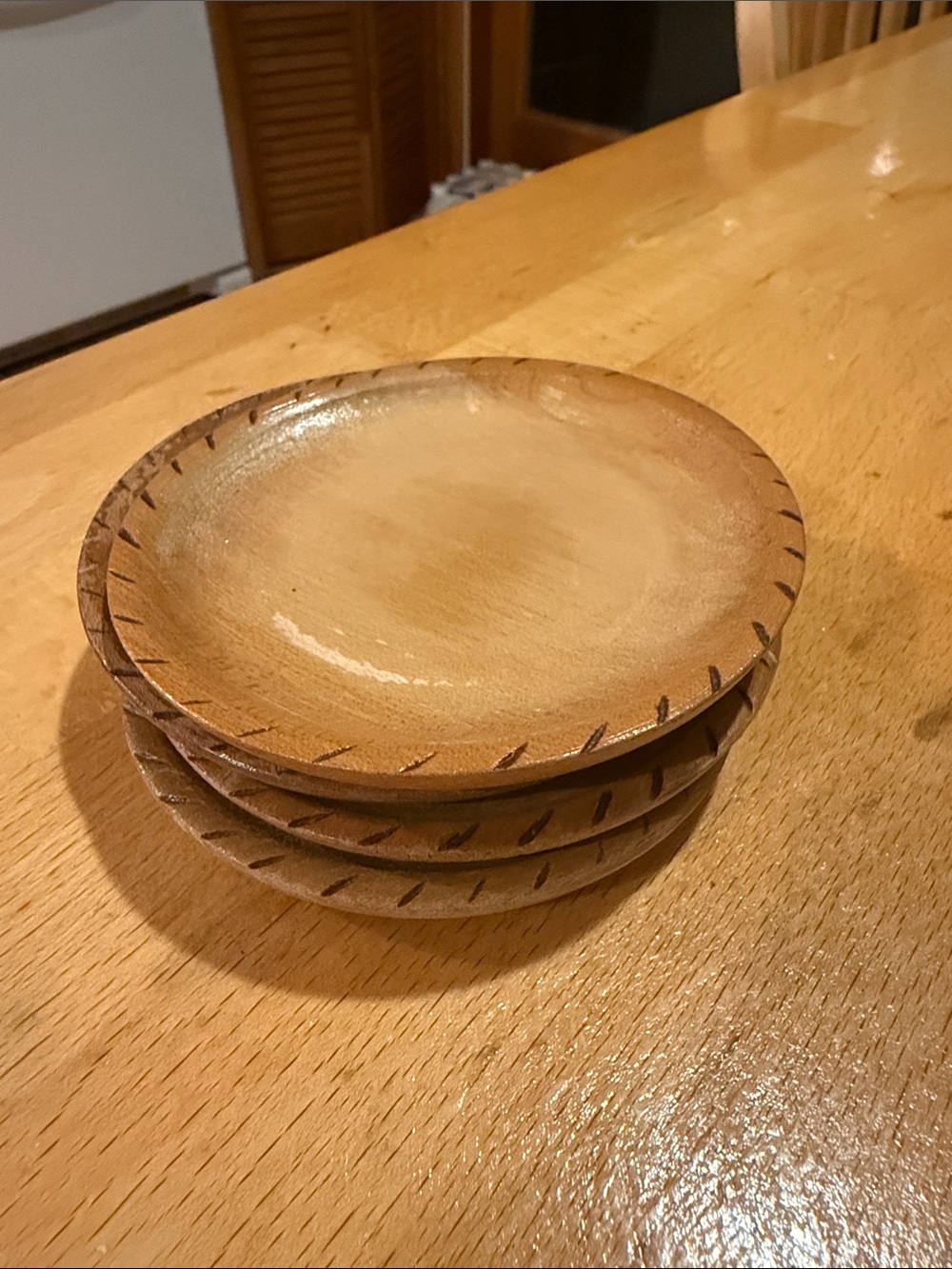 Unbranded Rustic Wooden Coasters (Set of 4)